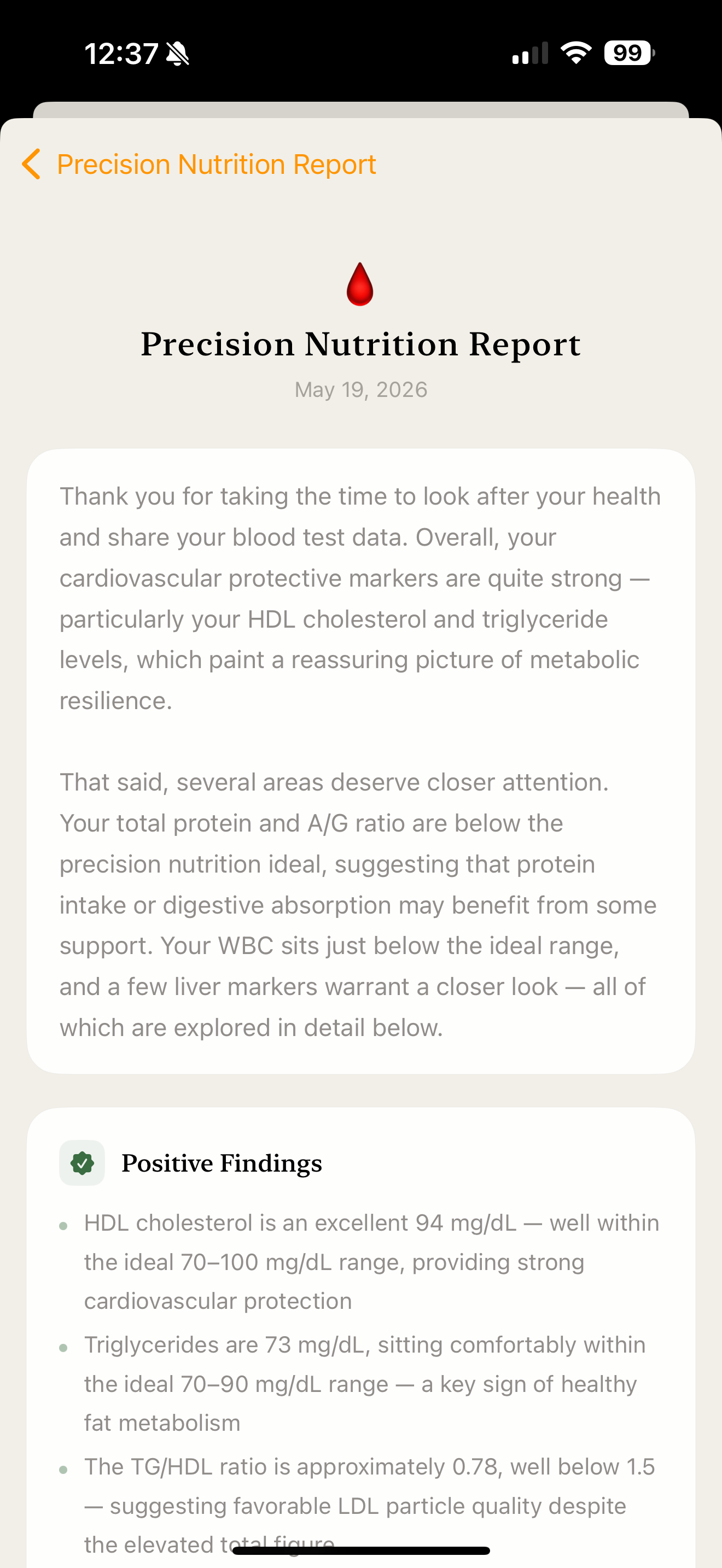 Precision Nutrition Report